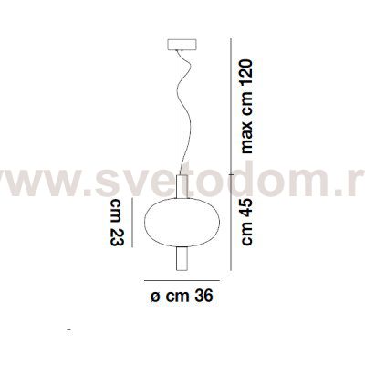 Подвесной светильник Riflesso SP 1 amber/gold Vistosi