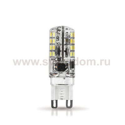 Лампа Gauss LED G9 AC150-265V 3W 240lm 4100K силикон (107709203)
