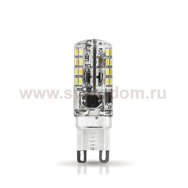Лампа Gauss LED G9 AC150-265V 3W 230lm 2700K силикон (107709103)