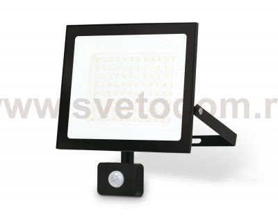 Прожектор светодиодный с датчиком движения Ambrella ST8118 BK черный IP65 LED 6500K 100W 208*178*31