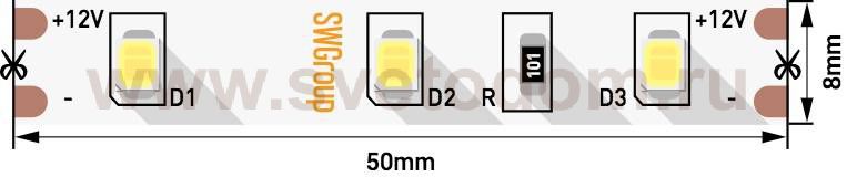 Лента светодиодная SWG SWG260 SWG260-12-6.3-WW-M