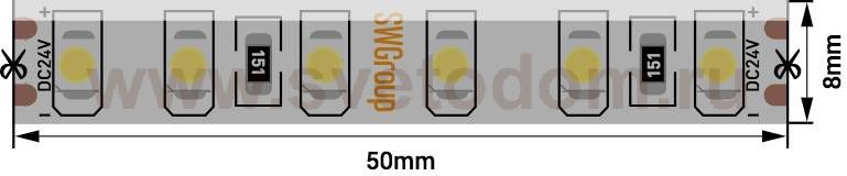 Лента светодиодная SWG SWG3120 SWG3120-24-9.6-WW-65-M