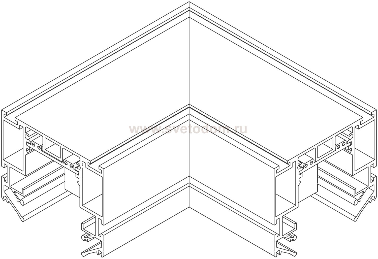 Коннектор угловой для низковольтного трека SY SY-CN-CL-B-1-PCB-CA