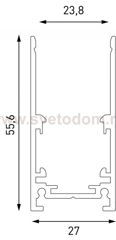 Шинопровод накладной глубокий, серия SY-LINK, Белый, IP20 SY-LINK-20S1-2.5-WH