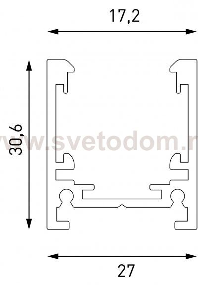 Шинопровод накладной низкопрофильный, серия SY-LINK, Черный,  IP20 SY-LINK-20S1S-2.5-BL