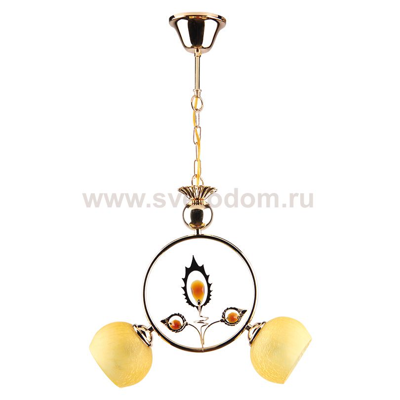 Светильник подвесной Salta-CL60E27*2FGD металл, стекло E14*60W*2