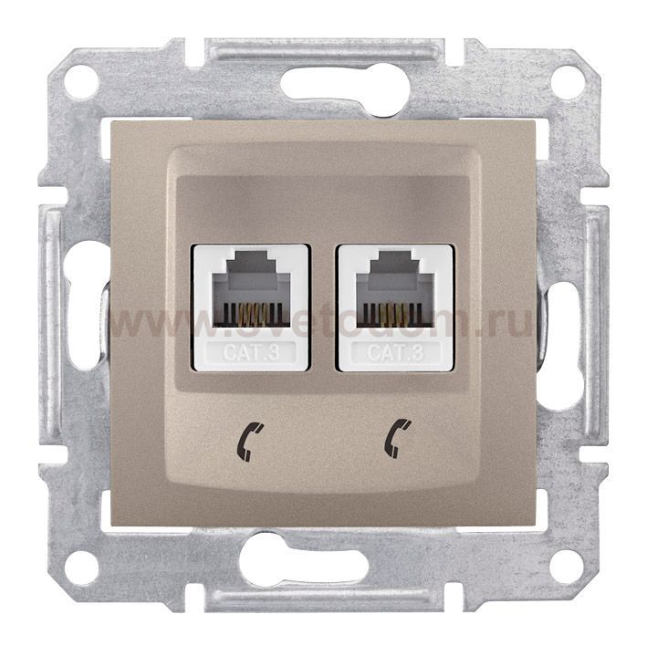 SE Sedna Титан Розетка ТЛФ 2-ая RJ11 (SDN4201168)