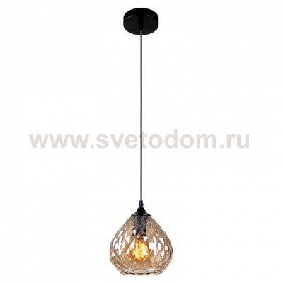 Светильник потолочный Servi-PL60E27*1BR металл, стекло E27*1*60W