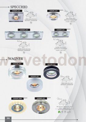 Светильник встраиваемый Arte lamp A5956PL-2CC Cool Ice