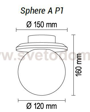 Настенно-потолочный светильник Sphere AP1 72 00
