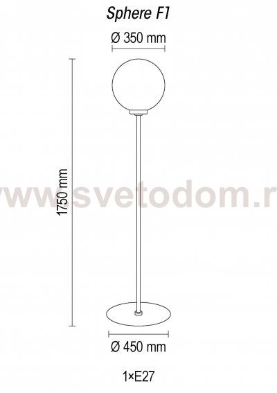 Напольный светильник Sphere F1 12 00
