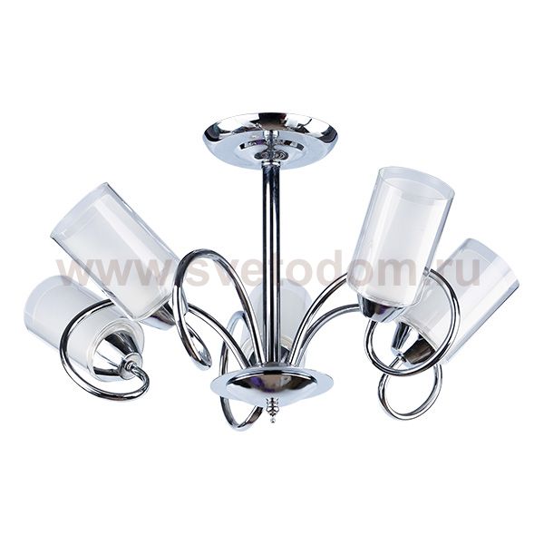 Светильник потолочный Spiri-CL60E14*5CH металл, стекло E14*3*60W