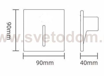 IT015-0301+IT015-0303 black светильник встраиваемый уличный