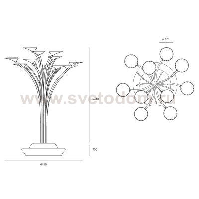 Уличный светильник Artemide T080600 Solar Tree