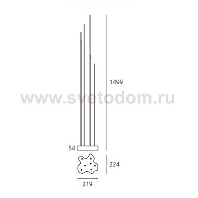 Подсветка Artemide T087500 Reeds