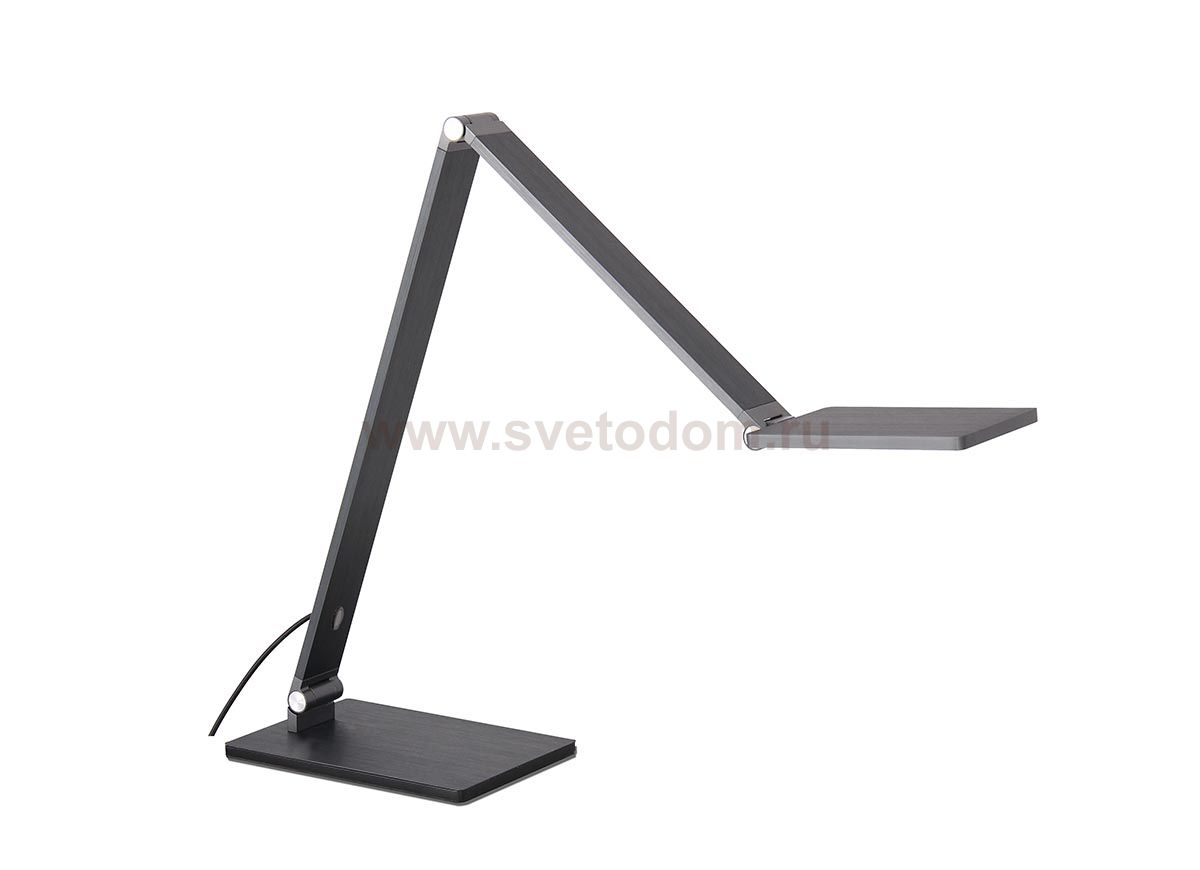 Donolux настольная лампа, 8Ватт, 430 Lm, 3000К, черный алюминий, сенсорный выключатель с USB портом