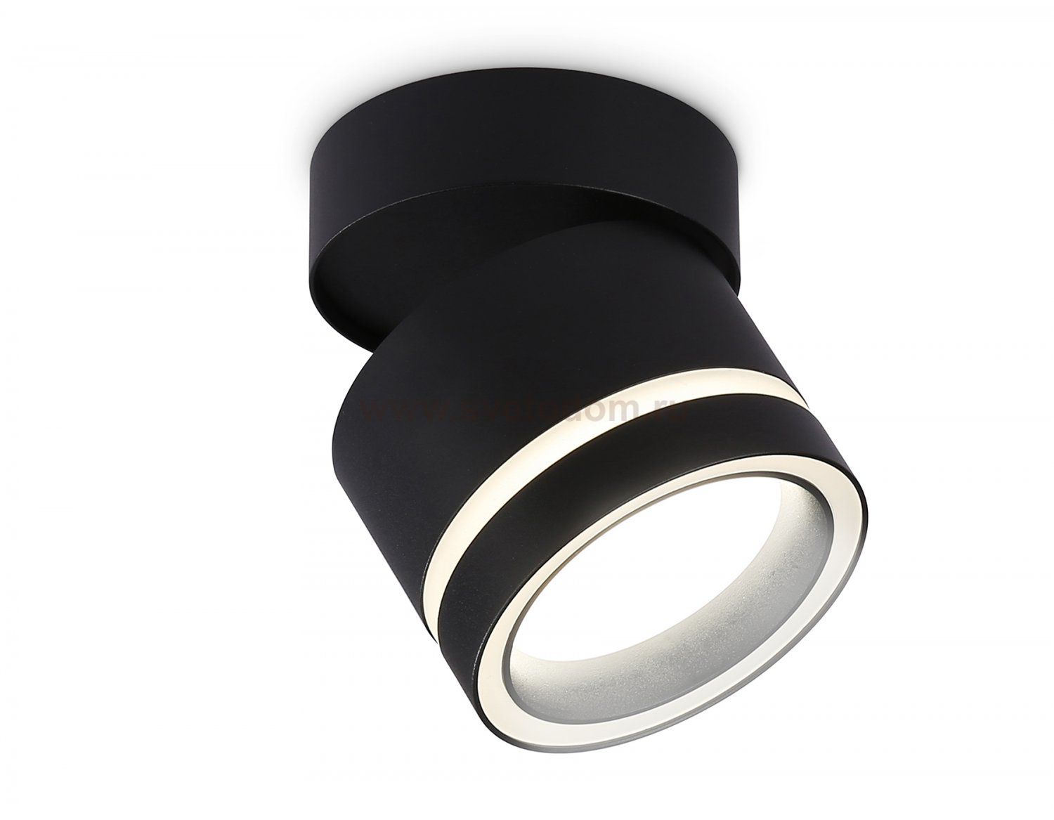 Накладной поворотный точечный светильник GX53 Ambrella TA1445 BK/FR черный/белый матовый GX53 max 12W D85*90