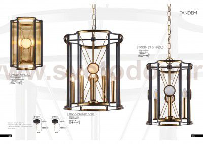Светильник подвесной Crystal Lux TANDEM SP4 D410 GOLD (3151/204)