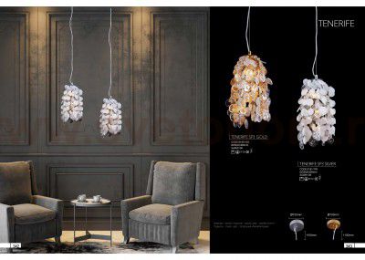 Светильник подвесной Crystal Lux TENERIFE SP3 SILVER (3181/103)