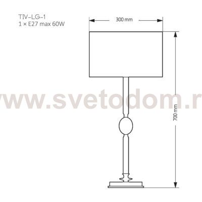 Настольная лампа KUTEK MOOD TIVOLI TIV-LN-1 (N) 
