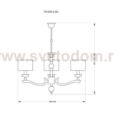 Люстра KUTEK MOOD TIVOLI TIV-ZW-3 (N) 