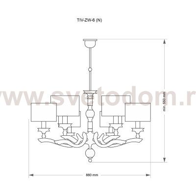 Люстра KUTEK MOOD TIVOLI TIV-ZW-6 (N) 