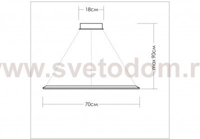 Люстра светодиодная черная TLCU1-70-01/B/3000К Лючера
