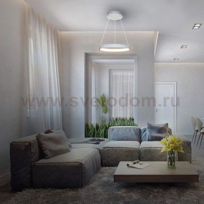 Люстра светодиодная серебристая TLRU1-30-01/S/3000К Лючера