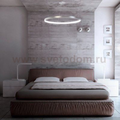 Люстра светодиодная серебристая TLRU1-70-01/S/4000К Лючера