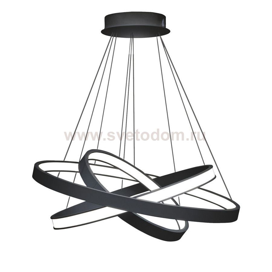 Люстра черная светодиодная TLRU3-30/40/50-01/B/4000К Лючера