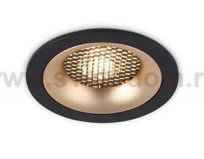 Светильник встраиваемый Ambrella TN102725 BK/GD черный/золото GU5.3 92*92*23