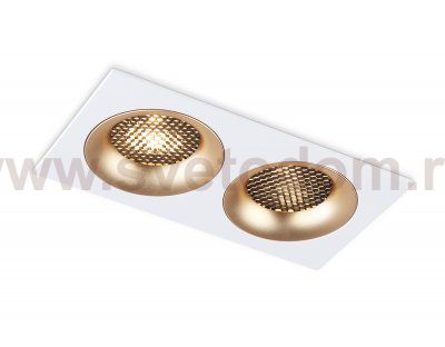 Светильник встраиваемый Ambrella TN102733/2 WH/GD белый/золото GU5.3 175*92*23
