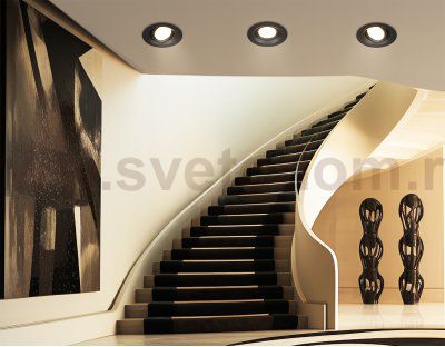 TN1142 BK черный IP44 GU5.3 D95*38