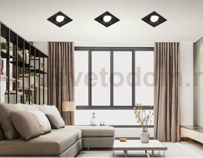 TN1144 BK черный IP44 GU5.3 95*95*38