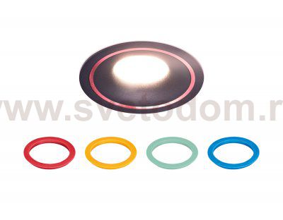 Светильник точечный Ambrella TN121 BK/S черный/песок GU5.3 D100*30 TECHNO SPOT