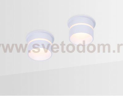 Светильник точечный Ambrella TN195 WH/S белый/песок GU5.3 D68*65 TECHNO SPOT