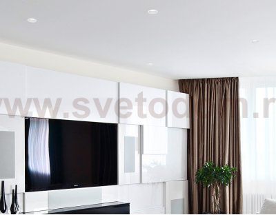 Светильник точечный Ambrella TN210 WH/S белый/песок GU5.3 D68*50 TECHNO SPOT