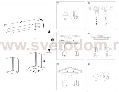 Светильник подвесной со сменной лампой G9 Ambrella TN5131 TN