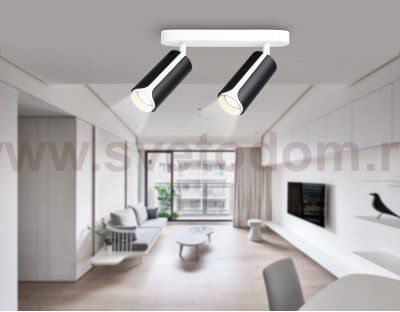 Настенно-потолочный поворотный спот со сменной лампой GU10 Ambrella TN51598 TN