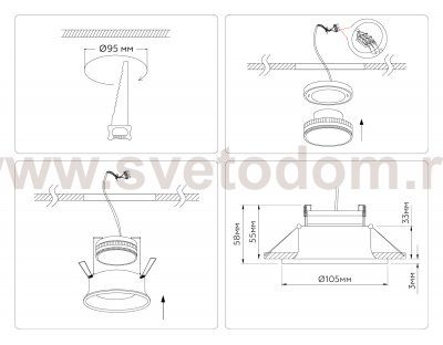 TN51813 WH белый GX53 max 15W D105*36