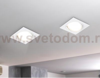 Встраиваемый поворотный точечный светильник GX53 Ambrella TN51915 WH белый GX53 max 12W 115*115*23