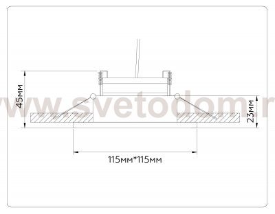 Встраиваемый поворотный точечный светильник GX53 Ambrella TN51915 WH белый GX53 max 12W 115*115*23