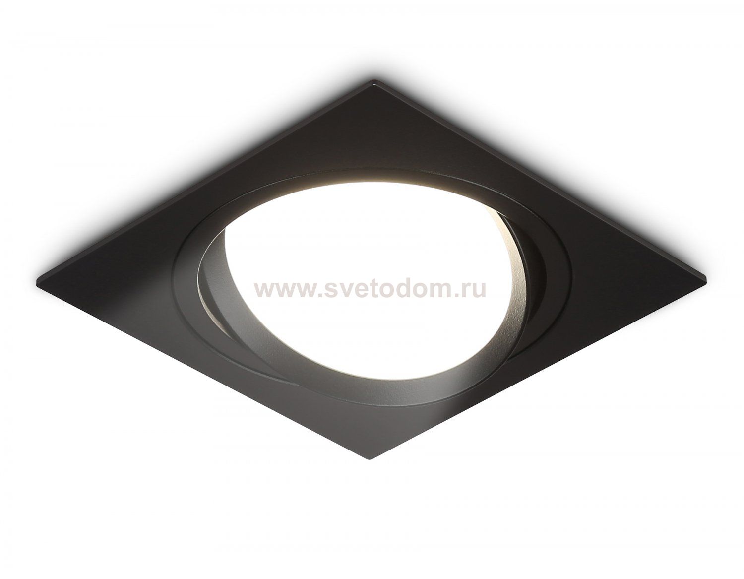 Встраиваемый поворотный точечный светильник GX53 Ambrella TN51917 BK черный GX53 max 12W 115*115*23