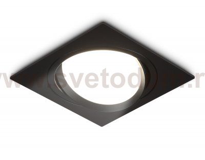 Встраиваемый поворотный точечный светильник GX53 Ambrella TN51917 BK черный GX53 max 12W 115*115*23