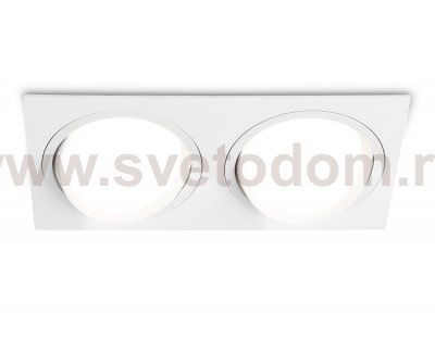 Встраиваемый поворотный точечный светильник GX53 Ambrella TN51919/2 WH белый GX53 max 12W 220*115*23