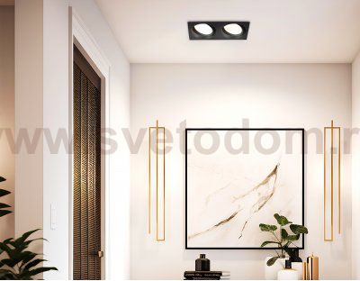 TN52235/2 BK черный IP20 GX53/2 220*110*44