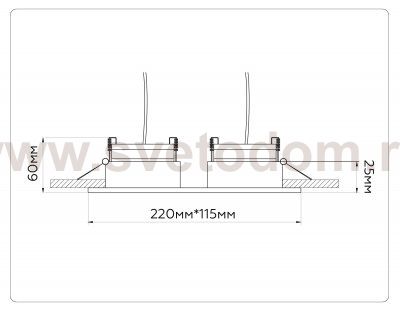 Ambrella TN52343/2 SWH/GWH белый песок/белый глянец GX53 max 12W 220*115*25