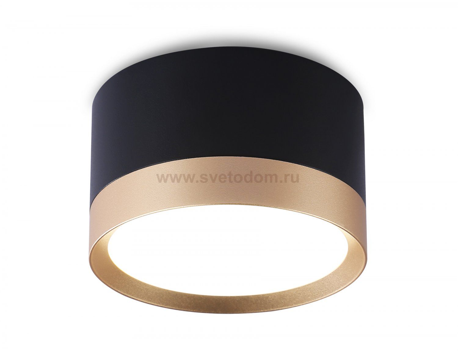 Накладной точечный светильник GX53 Ambrella TN52359 BK/GD черный/золото GX53 max 12W D82*50