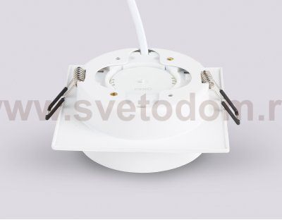 Светильник встраиваемый со сменной лампой GX53 Ambrella TN52421 WH/FR белый/белый матовый GX53 max 12W 105*105*45