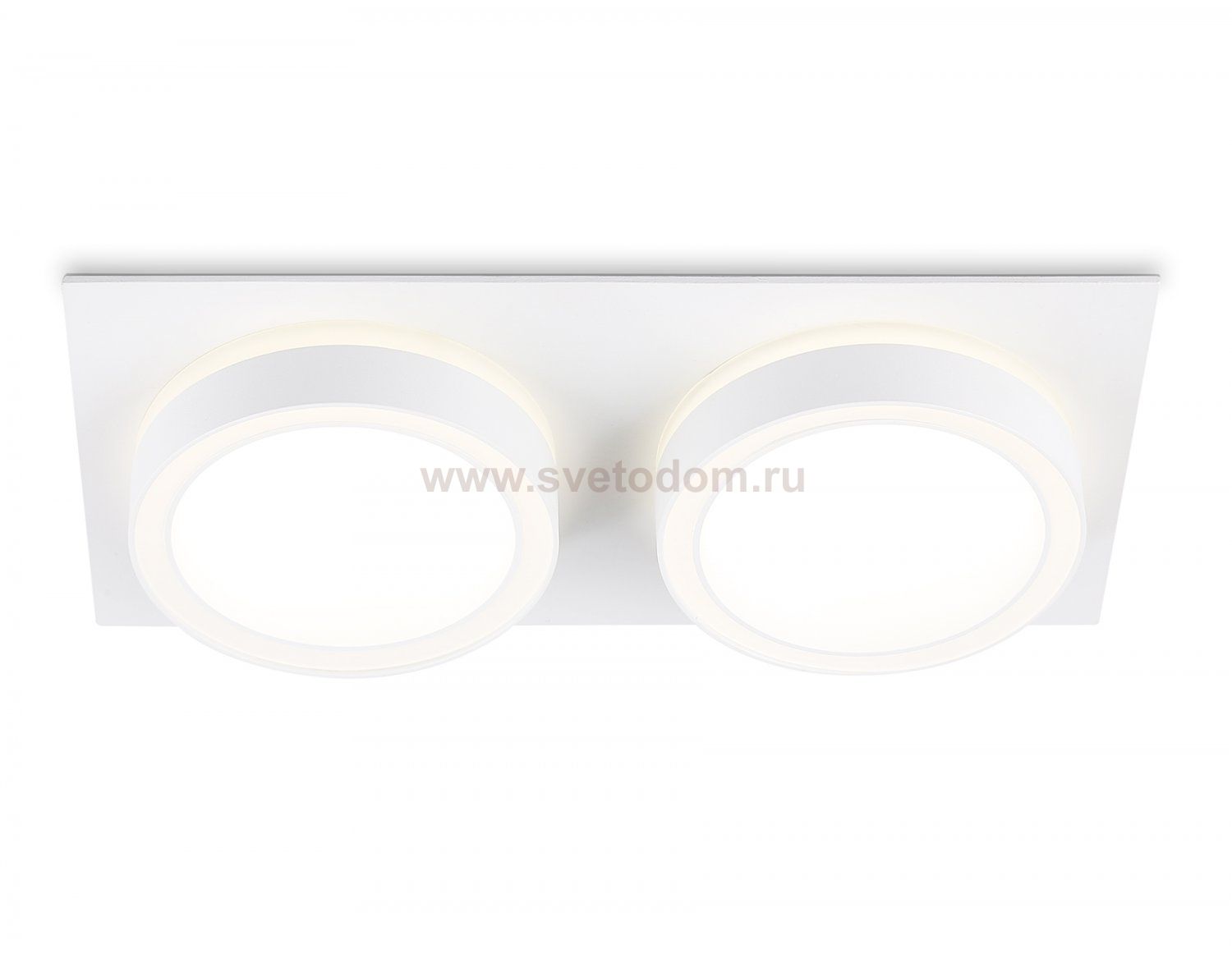 Светильник встраиваемый со сменной лампой GX53 Ambrella TN52423/2 WH/FR белый/белый матовый GX53 max 12W 210*105*45